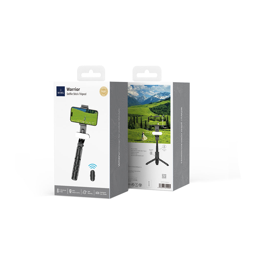 Wiwu Wi-SE013 Dolgu Işıklı Teleskopik Tripod ve Mini Selfie Çubuğu Wiwu Wi-SE013 Dolgu Işıklı Teleskopik Tripod ve Mini Selfie Çubuğu